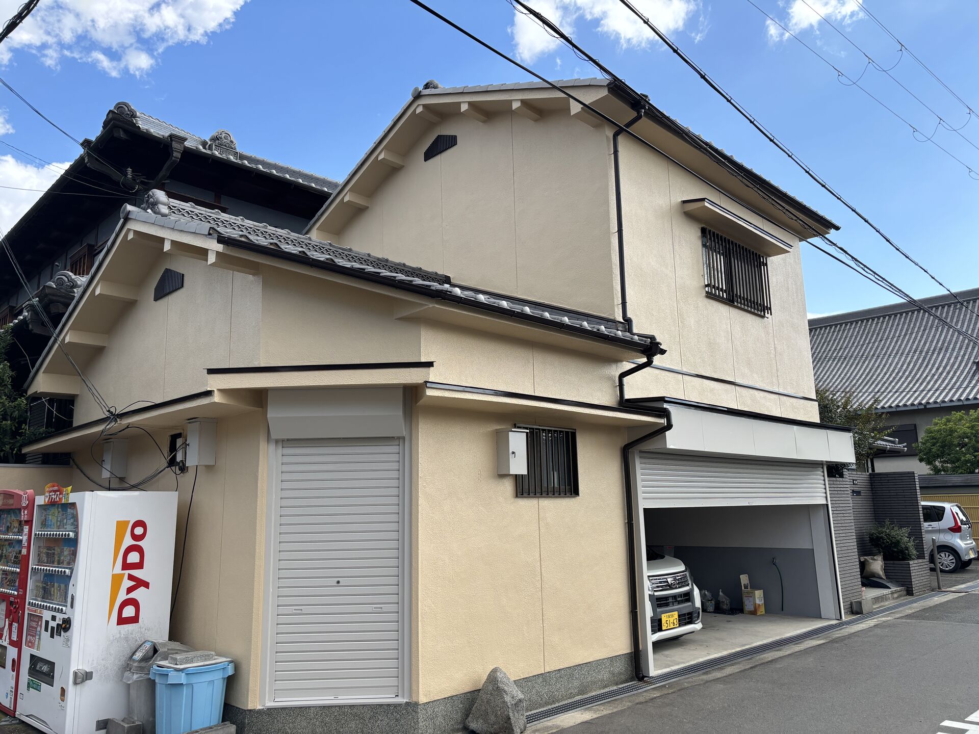 【施工事例】茨木市K様邸｜外壁・塀・駐車場内部の塗り替え工事
